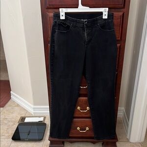 Women's Black Embellished Pocket Jeans